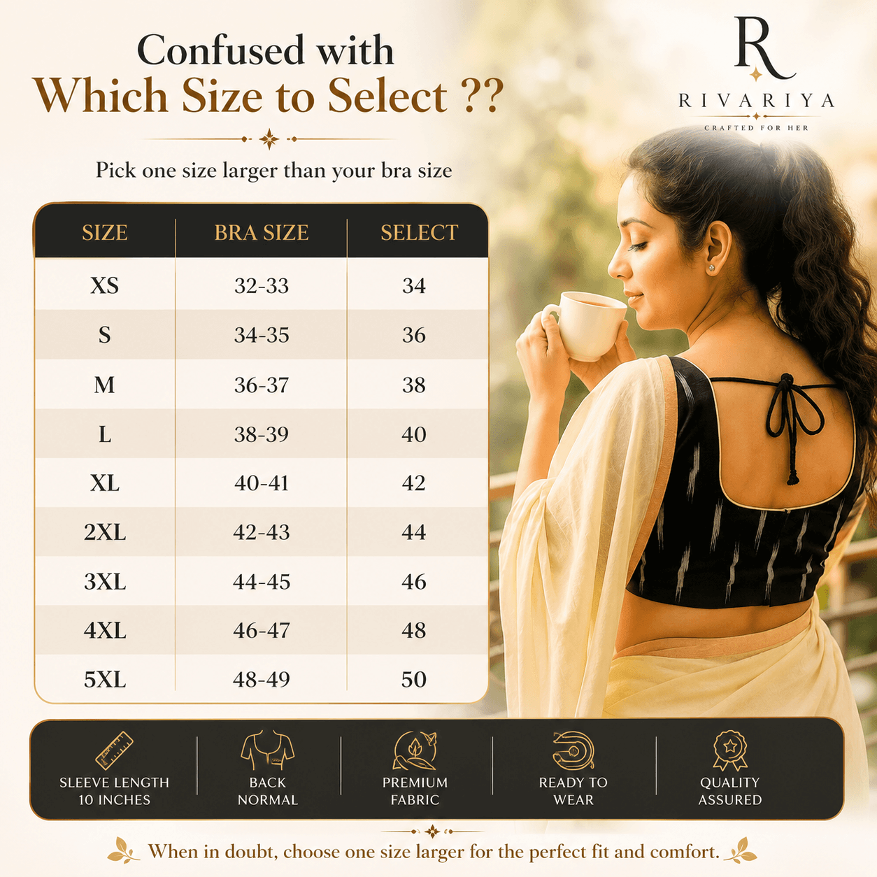 Rivariya Madhubani Cotton Ready-to-Wear Saree Blouse for Women and Girls